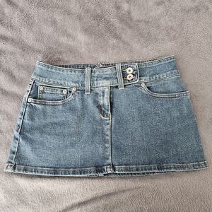 Calvin Klein Y2K Blue Denim Mini Skirt Size 7